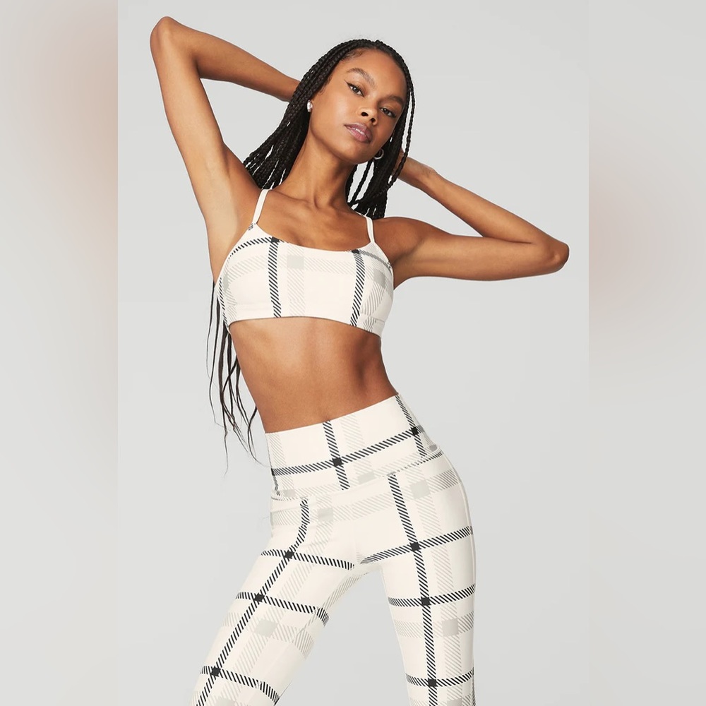 ALO - Airlift Magnified Plaid Intrigue Bra - Medium